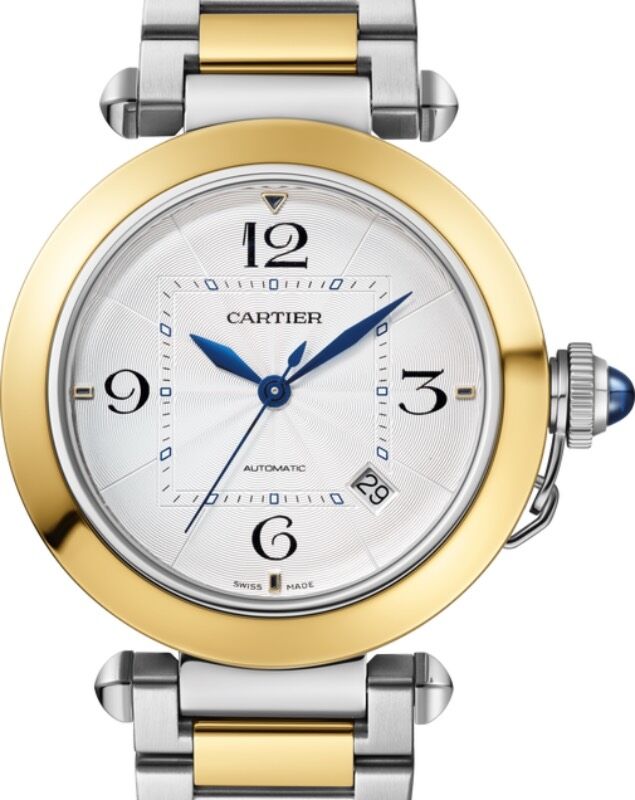 Cartier Pasha De Cartier Steel/Yellow Gold 41mm Silver Dial W2PA0009