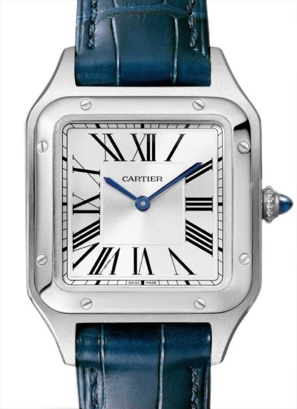 Santos-Dumont Small Quartz Steel Silver Dial WSSA0023
