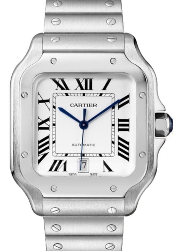 激安通販の Cartier Santos de Cartier Large Automatic Stainless Steel アンティーク雑貨
