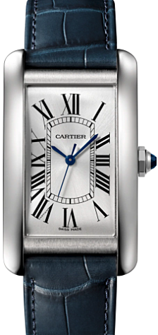 Cartier Tank Am?ricaine Automatic Large Stainless Steel Silver Dial Alligator Leather Strap WSTA0018 - BRAND NEW