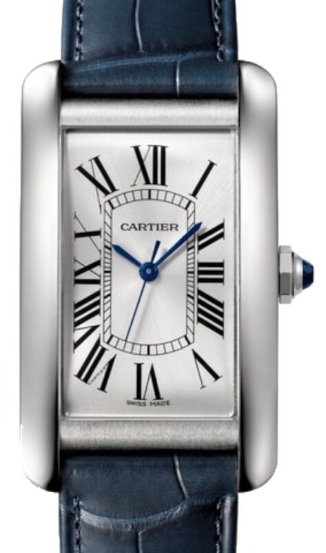 Cartier Tank Americaine Large Stainless Steel Silver Dial Alligator Leather Strap WSTA0045 - BRAND NEW