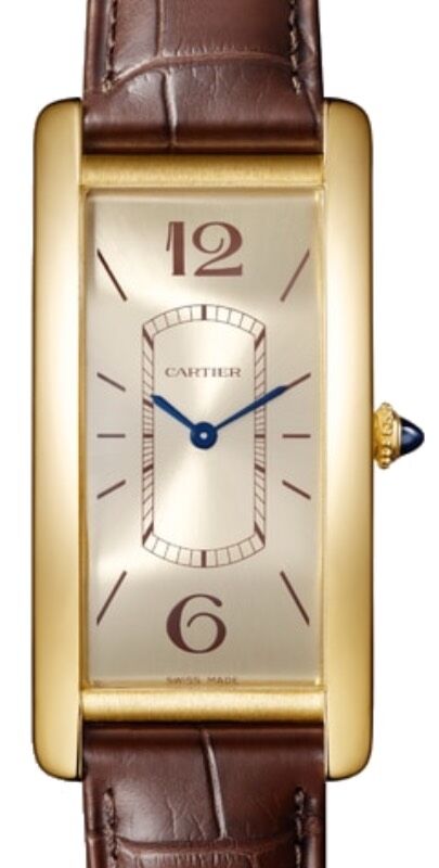 Cartier Tank Cintree Large Manual Winding Yellow Gold Golden Dial WGTA0026