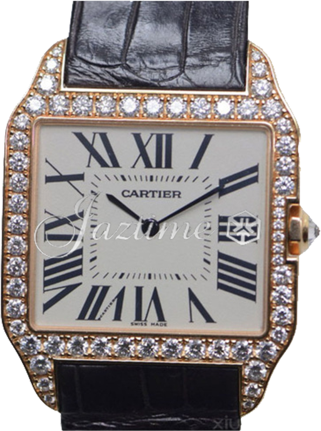 CARTIER WH100751 SANTOS DUMONT PINK GOLD AND DIAMONDS BRAND NEW