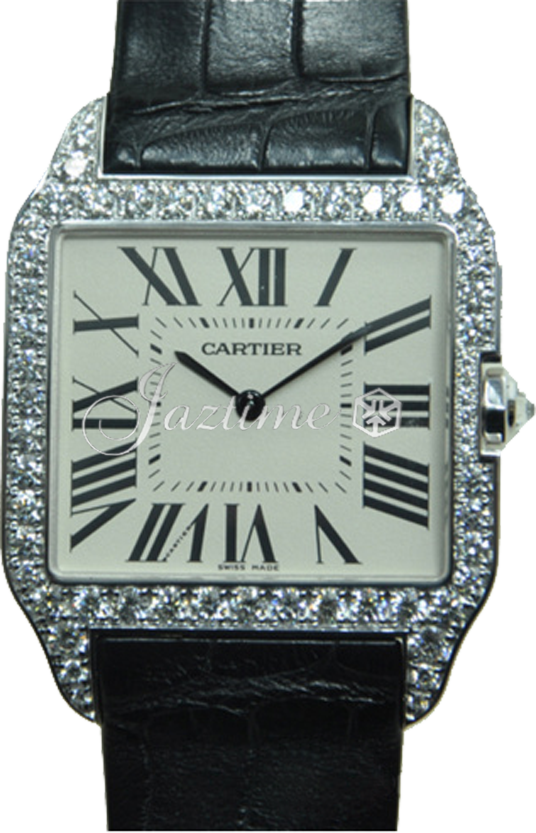 CARTIER WH100651 SANTOS DUMONT WHITE GOLD AND DIAMONDS BRAND NEW