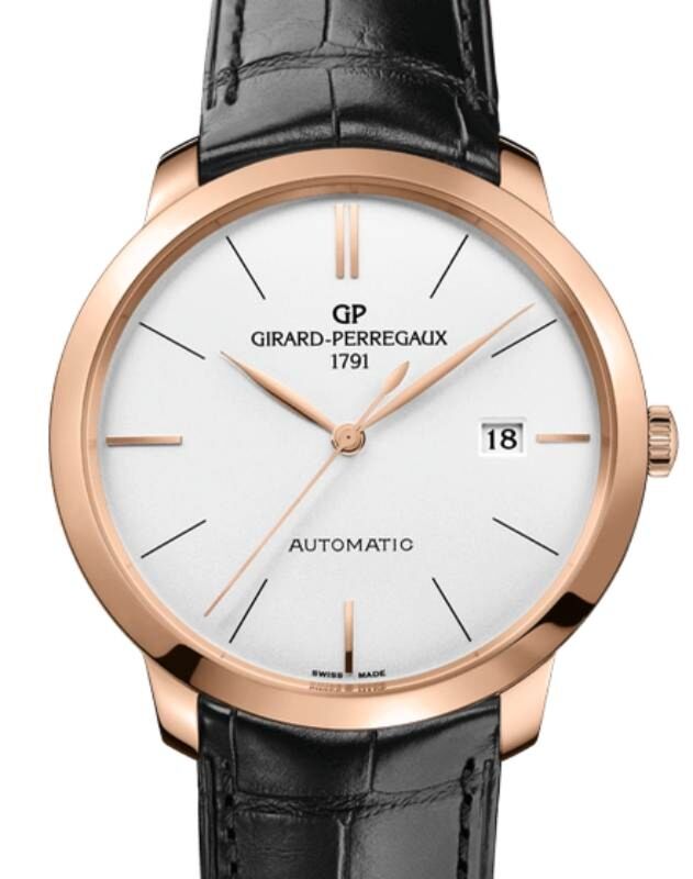 Girard Perregaux 1966 40mm Pink Rose Gold Leather Strap 49555 52 132 BB60