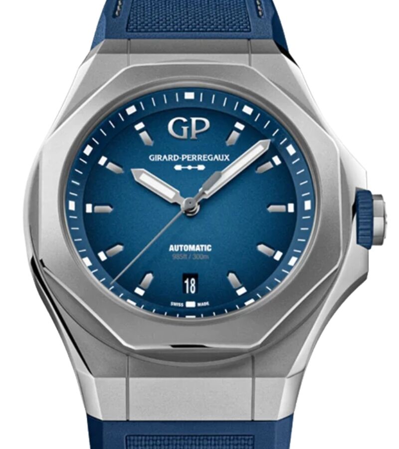 Girard Perregaux Laureato Absolute TI 230 44mm Titanium Blue Dial 81070-21-002-FB6A - BRAND NEW