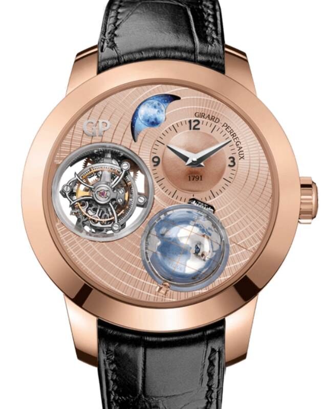 Girard Perregaux Planetarium Tri-Axial 48mm Pink Rose Gold 99290-52-951-BA6A