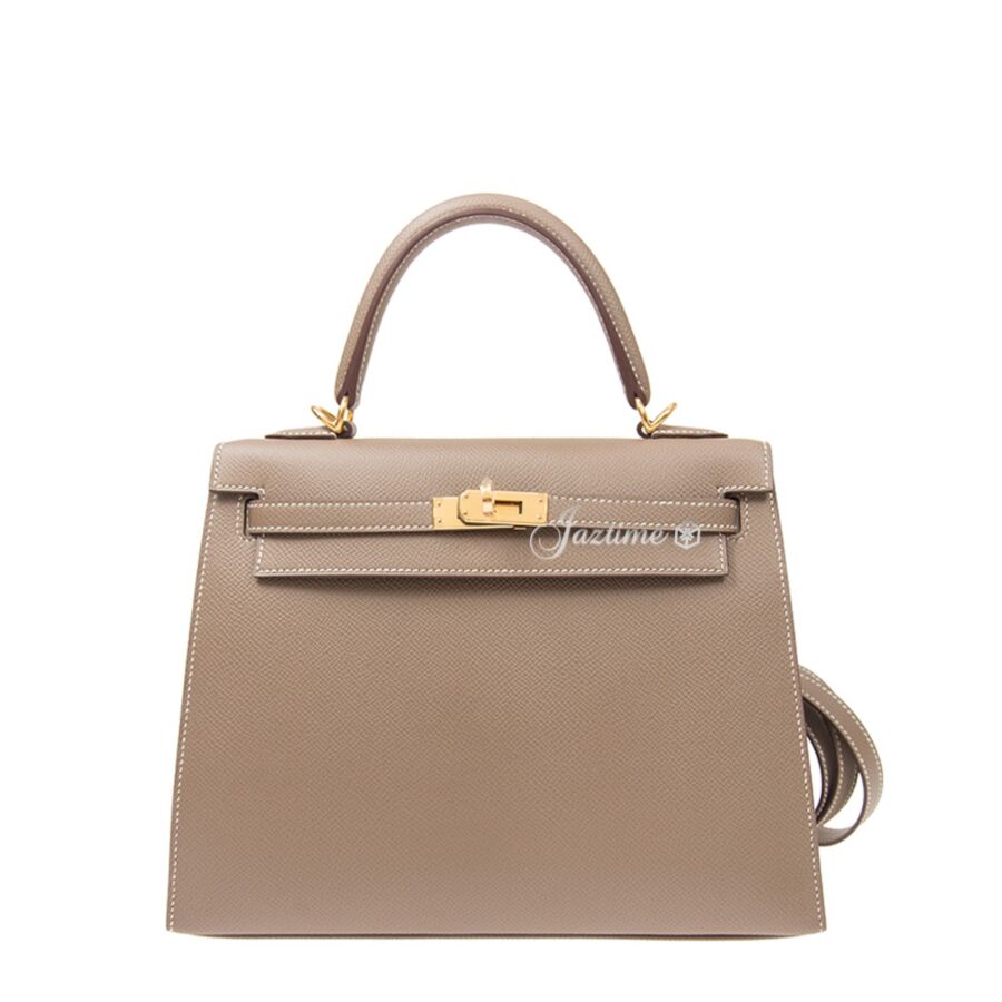 Hermes Kelly 25 Epsom Etoupe Gold Hardware - BRAND NEW