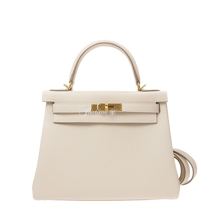 Hermes Kelly 25 Togo Craie Gold Hardware - BRAND NEW