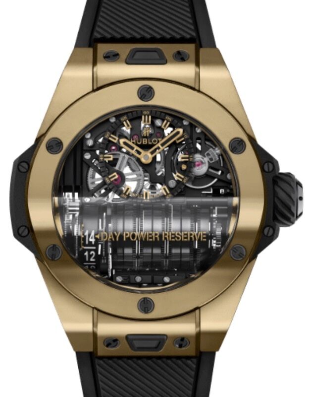 Hublot Big Bang Complications MP-11 Power Reserve 14 Days Magic Gold Limited Edition 45mm Magic Gold Skeleton Sapphire Dial Rubber Strap 911.MX.0138.RX - BRAND NEW