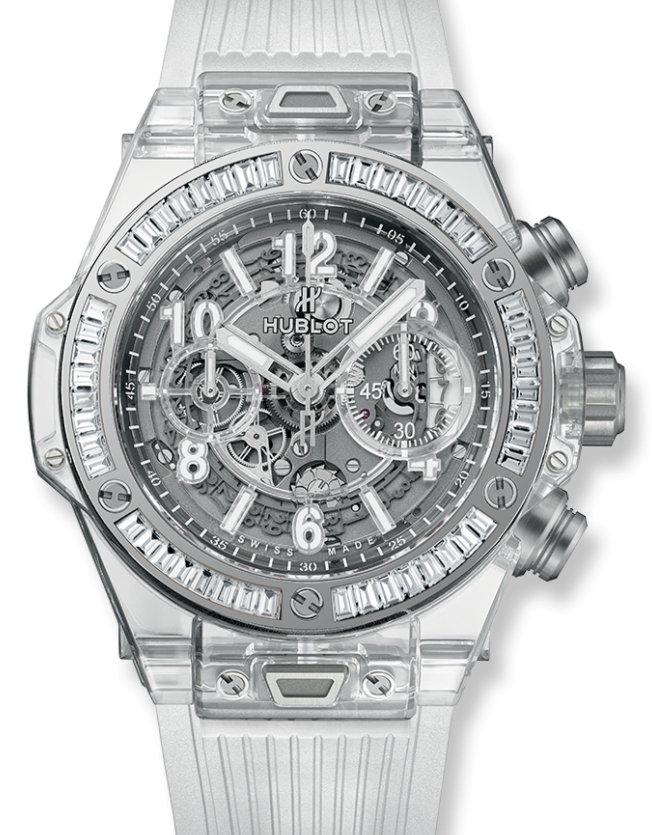 Hublot Big Bang Unico Sapphire Baguettes Diamonds 45mm 411.JX.4802.RT.1904
