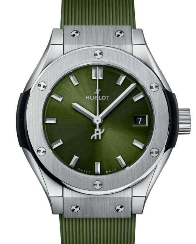 期間限定セール Green Titanium Fusion Classic Hublot Diamonds 591.NX 29mm 語学・辞書・学習参考書