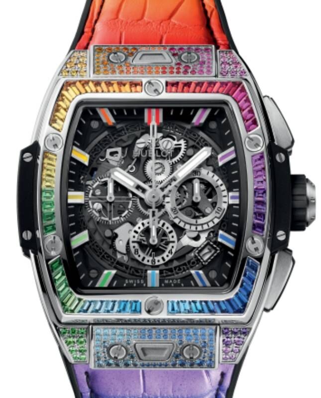Hublot Shaped Spirit of Big Bang Titanium Rainbow 42mm 642.NX.0117.LR.0999