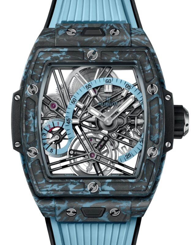 Hublot Shaped Spirit of Big Bang Tourbillon Carbon Sky Blue 42mm 645.QL.5117.RX