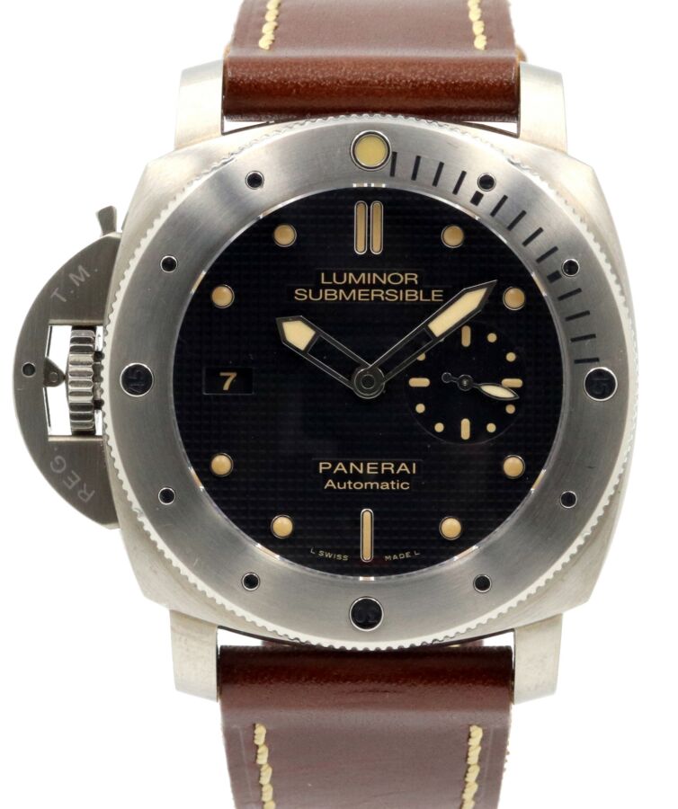 Panerai PAM 569 Luminor Submersible 1950 Left Handed 47mm Titanium BOX PAPERS