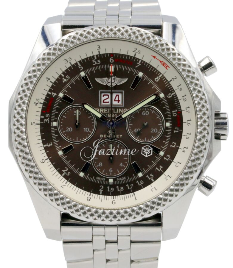 Breitling Bentley 6.75 A44364 Speed Havana Brown Stainless Steel Chronograph BOX/PAPERS