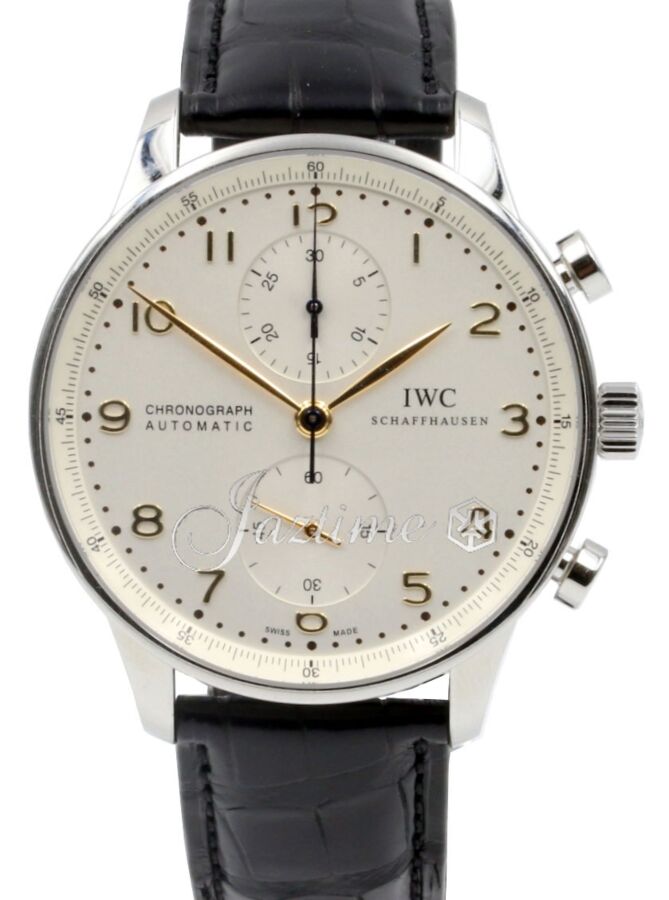 IWC Portuguese Automatic Chronograph IW371445 Men's Silver Arabic Stainless Steel BRAND NEW