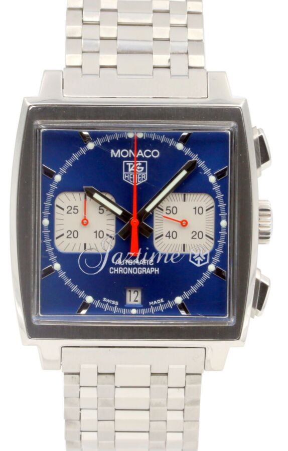 TAG Heuer Monaco Chronograph 'Steve McQueen' CW2113 Blue Stainless Steel