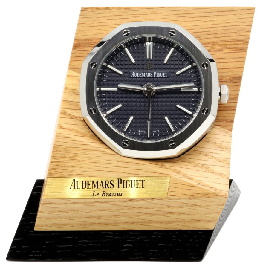 Audemars Piguet Royal Oak Alarm Desk Clock Black Tapisserie Quartz