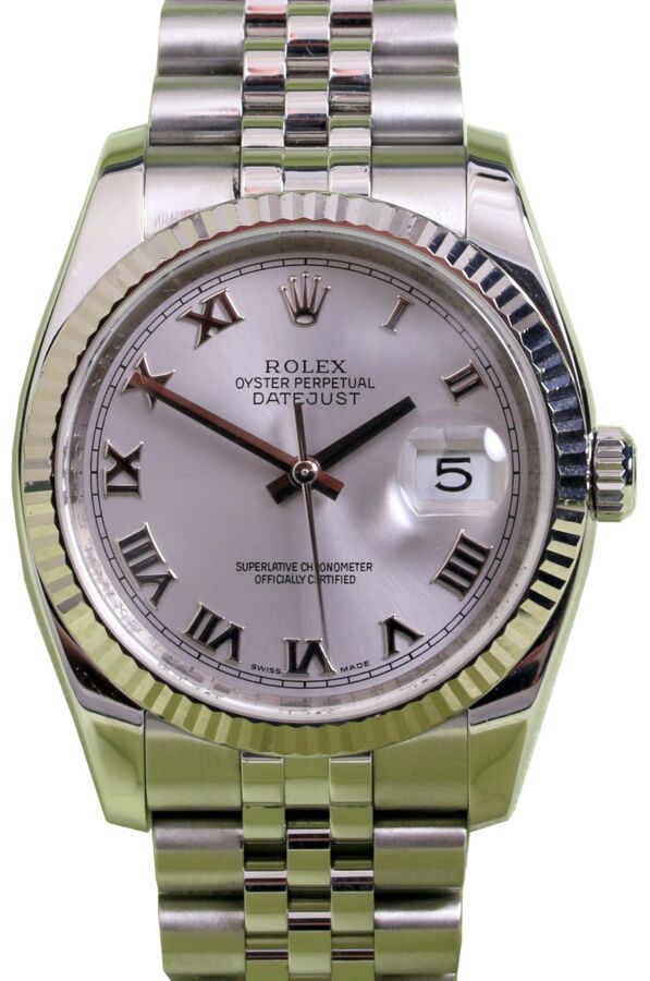 Rolex Datejust 116234 Roman Silver 36mm Stainless Steel Jubilee