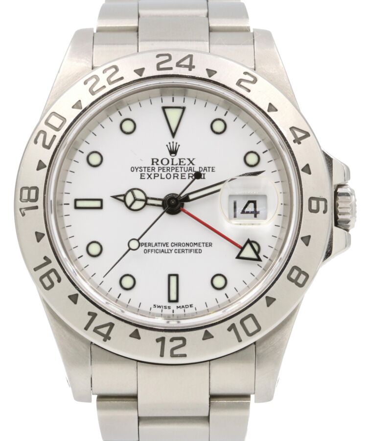 Rolex Explorer II 16570 Men's 40mm Stainless Steel Oyster GMT Date BOX PAPERS