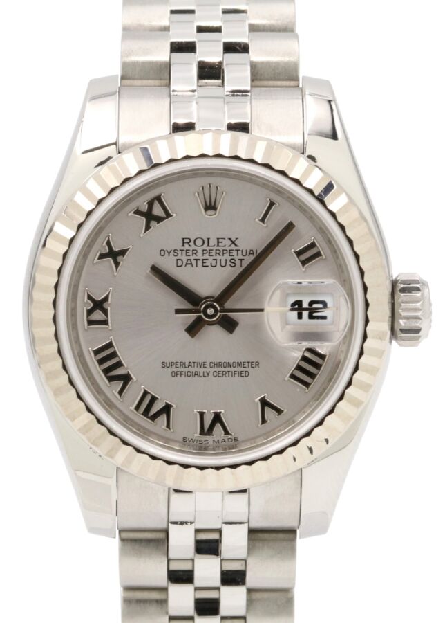 Rolex Lady-Datejust 26 179174 Silve Diamond Fluted White