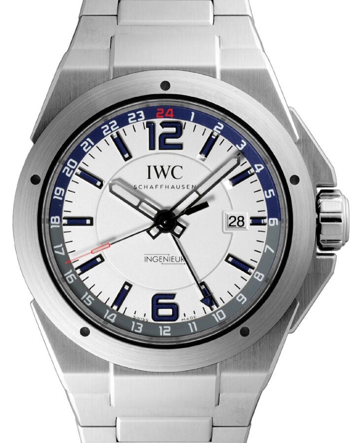 IWC Schaffhausen IW324404 Ingenieur Dual Time White Arabic Index Stainless Steel 43mm Automatic