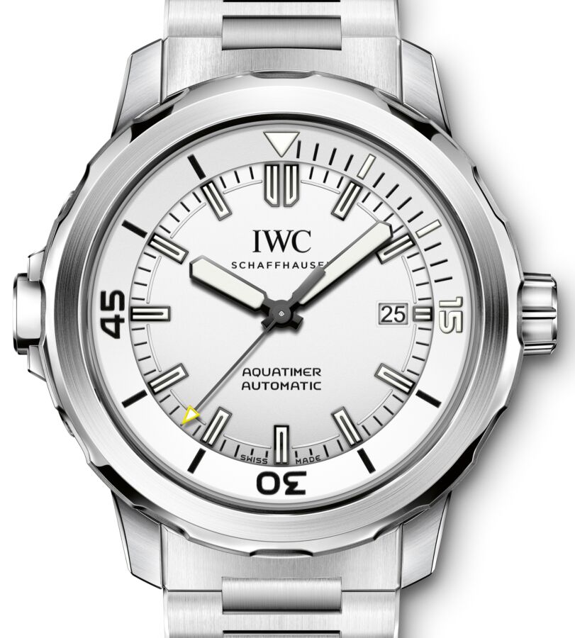 IWC Schaffhausen IW329004 Aquatimer Automatic Silver Plated Index Stainless Steel 42mm Automatic