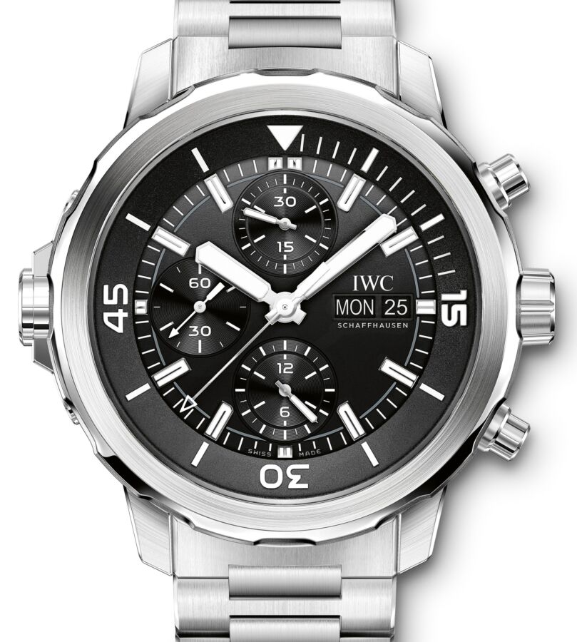 IWC Schaffhausen IW376804 Aquatimer Chronograph Black Index Stainless Steel Chronograph 44mm Automatic