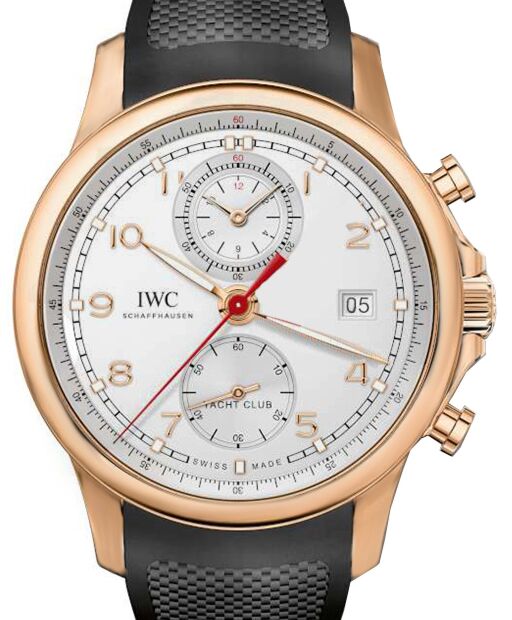 IWC Schaffhausen IW390501 Portugieser Perpetual Calendar Digital Date-Month Edition ?75th Anniversary? Silver Plated Arabic Red Gold Black Rubber 43.5mm Automatic