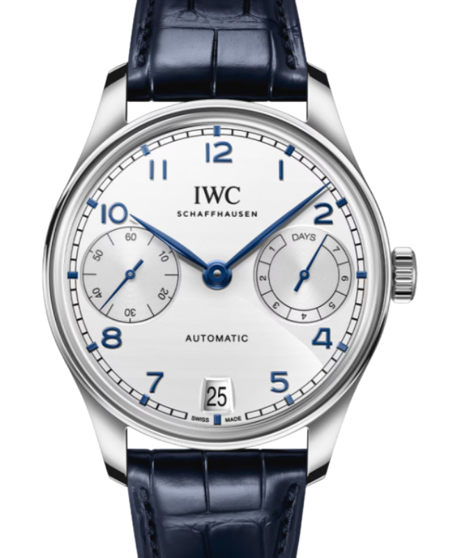 IWC Portugieser Automatic Steel 42.2mm Silver-Plated Dial IW501702 - BRAND NEW