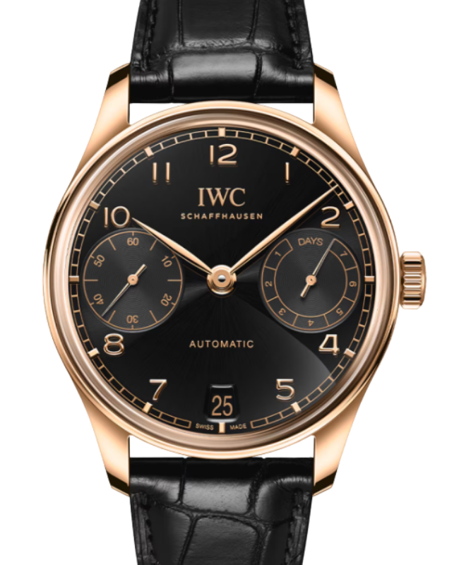 IWC Portugieser Automatic 18-Carat Gold 42.4mm Black Dial IW501707 - BRAND NEW