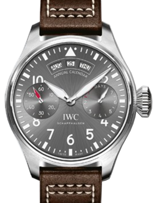 IWC Big Pilot's Watch Annual Calendar Spitfire Ardoise Steel Grey Dial IW502702