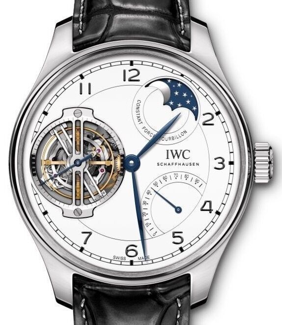 IWC Portugieser Constant-Force Tourbillon Edition ?150 Years? IW590202 Silver Arabic Platinum Leather 46mm - BRAND NEW