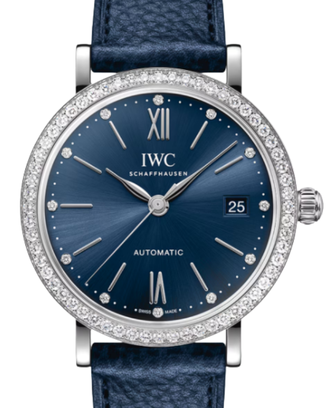 IWC Portofino Automatic Steel 37mm Blue Diamond Dial IW658602 - BRAND NEW