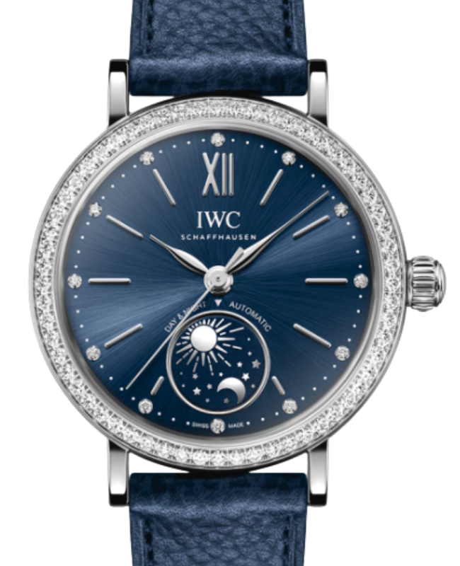 IWC Portofino Automatic Day & Night Steel 34mm Blue Diamond Dial IW659801 - BRAND NEW