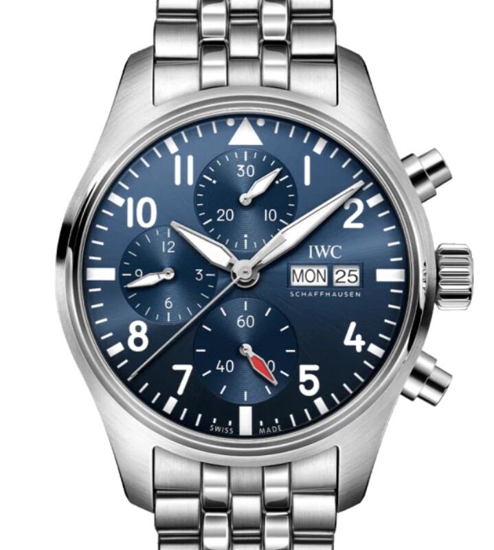 IWC Pilot's Watch Chronograph 41 Stainless Steel Blue Dial Bracelet IW388102