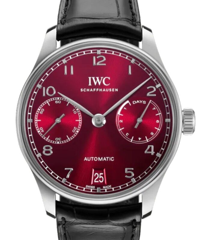 IWC Portugieser Automatic Stainless Steel 42.3mm Red Dial IW500714