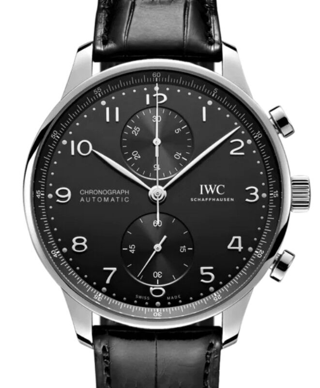 IWC Portugieser Chronograph Stainless Steel 41mm Black Dial IW371609