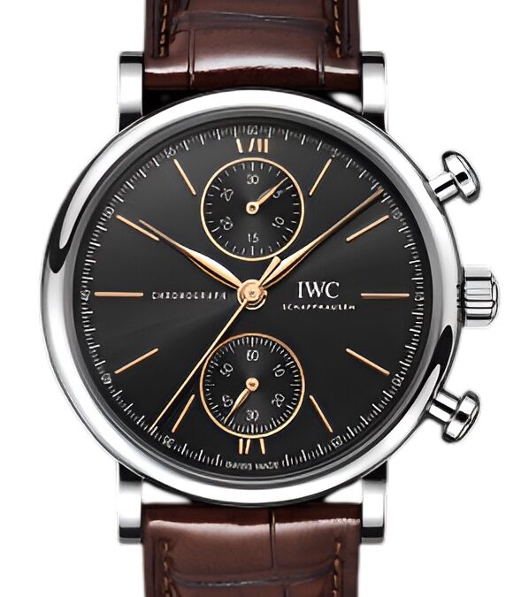 IWC Portofino Chronograph Steel 39mm Black Dial IW391404 - BRAND NEW