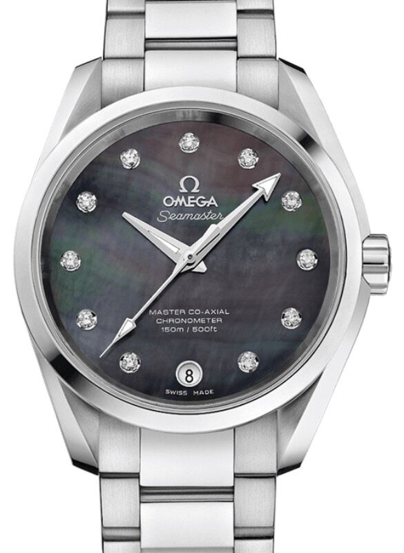 Omega Seamaster Aqua Terra Ladies 231.10.39.21.57.001 Dark Mother of Pearl Diamond 150 M Co-Axial Stainless Steel 38.5mm - BRAND NEW