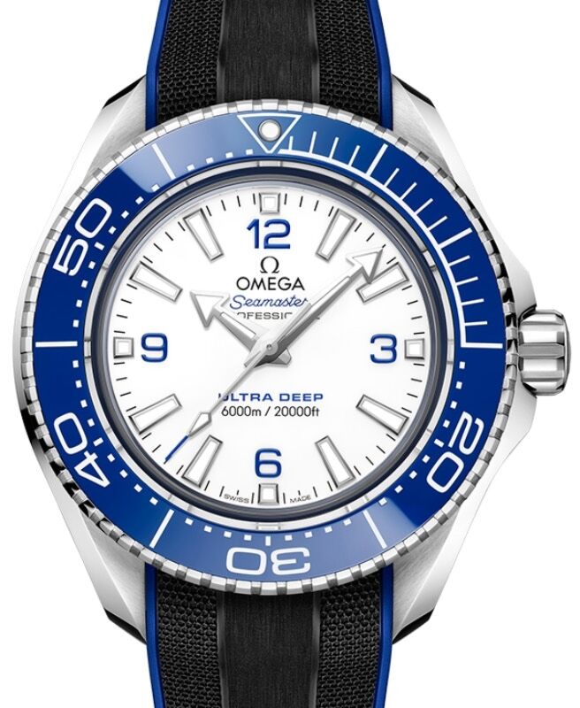 Omega Seamaster Planet Ocean 6000M "Ultra Deep" 45.5mm O-MEGASTEEL White Dial Rubber Strap 215.32.46.21.04.001