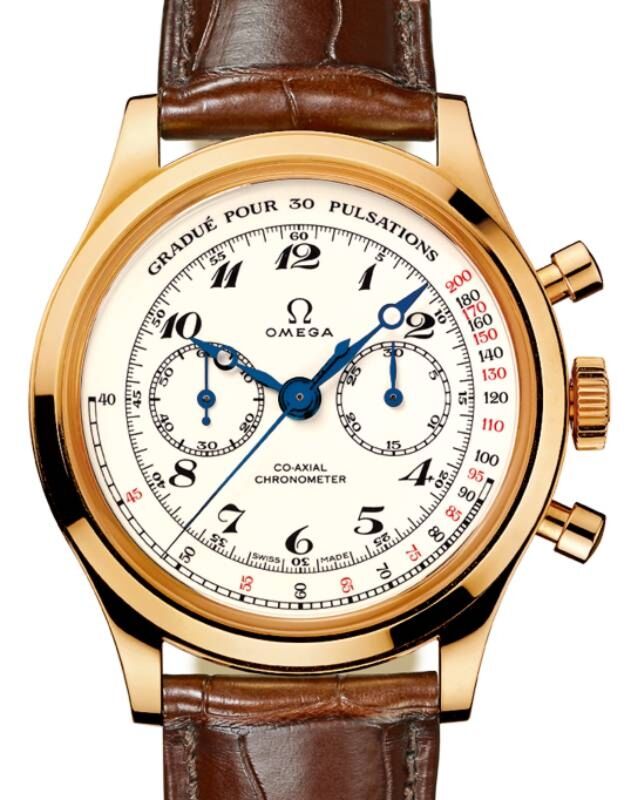 Omega Museum Yellow Gold White 39mm Index Leather Bracelet 516.53.39.50.09.001 - BRAND NEW