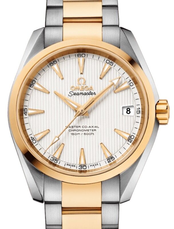 Omega Seamaster Aqua Terra 150M Master Co Axial Chronometer 38.5mm Stainless Steel Yellow Gold Silver Dial Steel Yellow Gold Bracelet 231.20.39.21.02.002 BRAND NEW