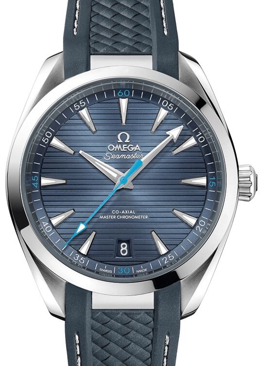 Omega Seamaster Aqua Terra 150M Co?Axial Master Chronometer Stainless Steel Blue Dial & Rubber Strap 41mm 220.12.41.21.03.002 - BRAND NEW