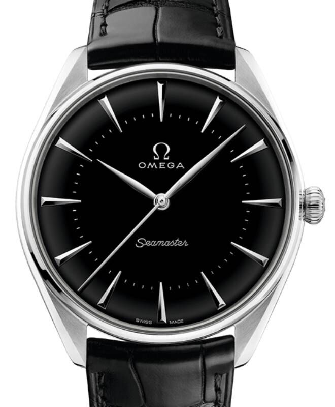 Omega Seamaster Olympic Official Timekeeper 39.5mm Platinum Black Dial Leather Strap 522.93.40.20.01.001