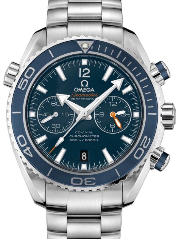Omega Seamaster Planet Ocean 600M Co-Axial Chronometer Chronograph 45.5mm Titanium Ceramic Bezel Blue Dial Titanium Bracelet 232.90.46.51.03.001 - BRAND NEW