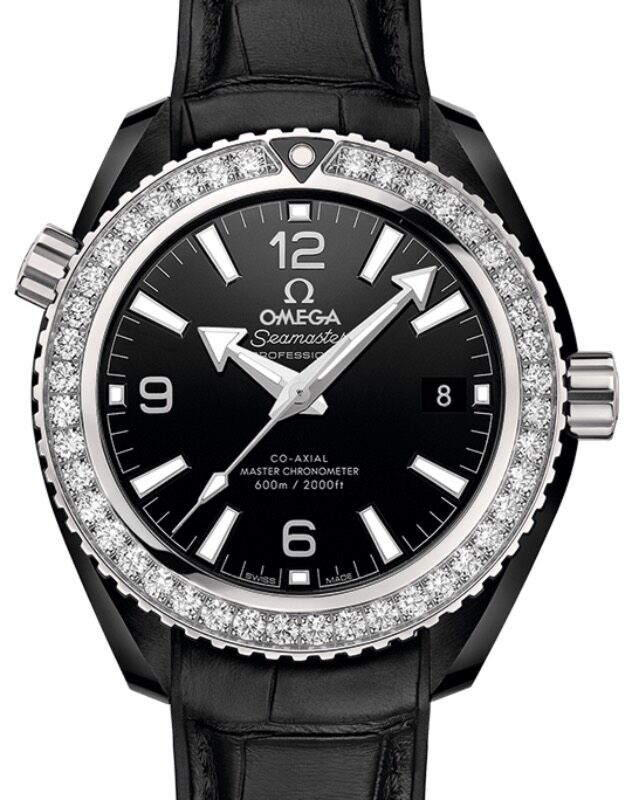 Omega Seamaster Planet Ocean 600M 39.5mm Black Ceramic Diamond Bezel Black Dial 215.98.40.20.01.001