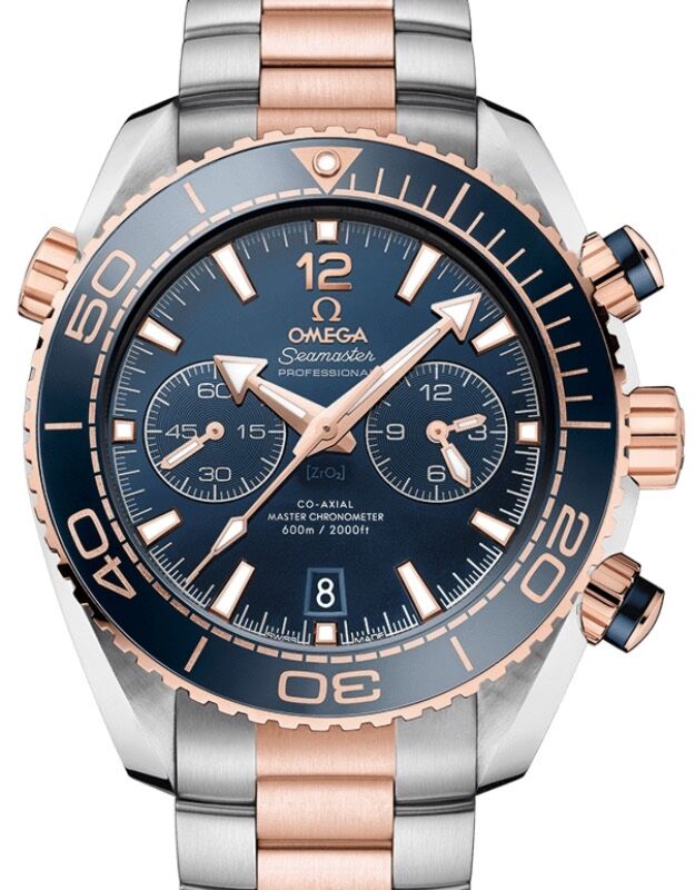 Omega Seamaster Planet Ocean 600M Chronograph 45.5mm Steel/Sedna Gold Blue Dial Bracelet 215.20.46.51.03.001