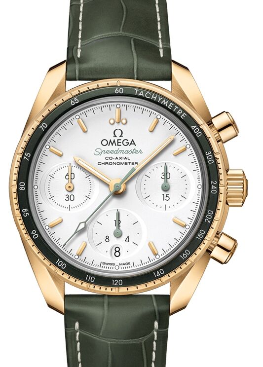 Omega Speedmaster Chronograph Yellow Gold Silver Dial 324.63.38.50.02.004